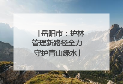 岳阳市：护林管理新路径全力守护青山绿水