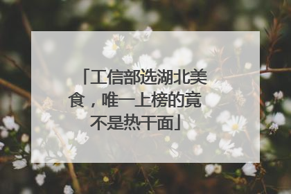 工信部选湖北美食，唯一上榜的竟不是热干面