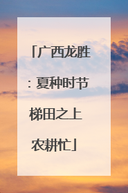 广西龙胜：夏种时节 梯田之上农耕忙