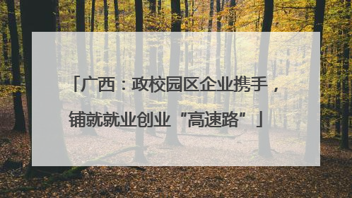 广西：政校园区企业携手，铺就就业创业“高速路”