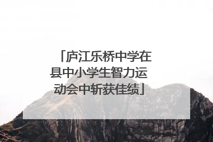 庐江乐桥中学在县中小学生智力运动会中斩获佳绩