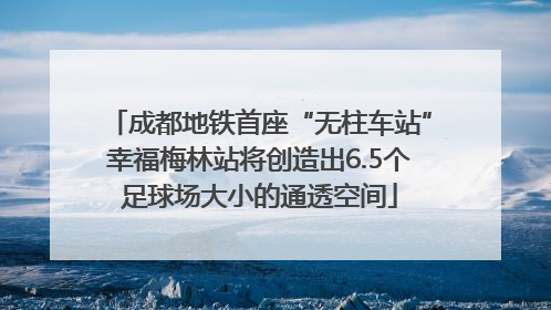 成都地铁首座“无柱车站”幸福梅林站将创造出6.5个足球场大小的通透空间