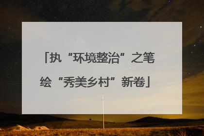 执“环境整治”之笔 绘“秀美乡村”新卷