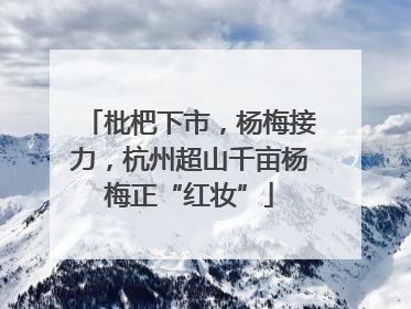 枇杷下市，杨梅接力，杭州超山千亩杨梅正“红妆”