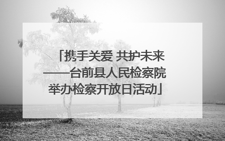 携手关爱 共护未来——台前县人民检察院举办检察开放日活动