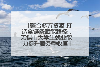 整合多方资源 打造全链条赋能路径，无锡市大学生就业能力提升服务季收官