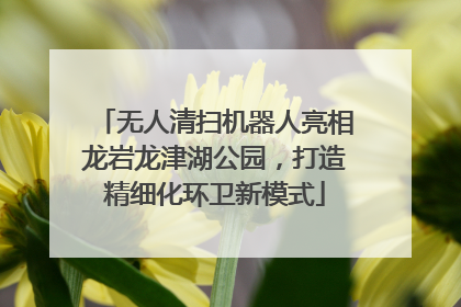 无人清扫机器人亮相龙岩龙津湖公园，打造精细化环卫新模式