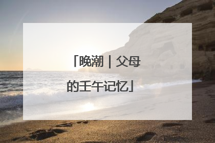 晚潮｜父母的壬午记忆
