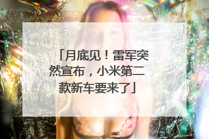 月底见！雷军突然宣布，小米第二款新车要来了