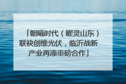 朝曦时代（曜灵山东）联袂创维光伏，临沂战新产业再添重磅合作