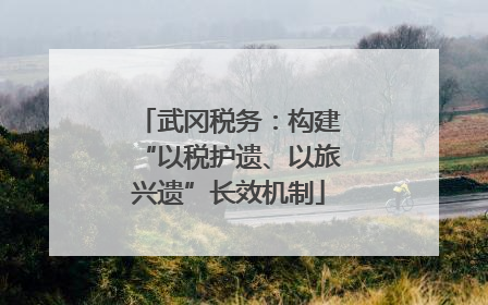 武冈税务：构建“以税护遗、以旅兴遗”长效机制