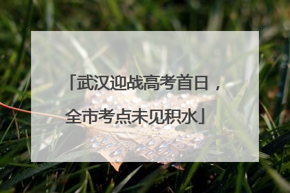 武汉迎战高考首日，全市考点未见积水