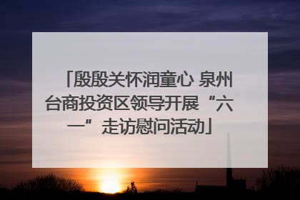 殷殷关怀润童心 泉州台商投资区领导开展“六一”走访慰问活动