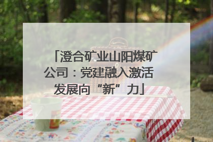 澄合矿业山阳煤矿公司：党建融入激活发展向“新”力