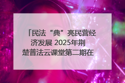 民法“典”亮民营经济发展 2025年荆楚普法云课堂第二期在武汉客厅开讲