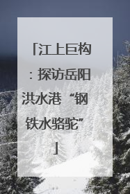 江上巨构：探访岳阳洪水港“钢铁水骆驼”