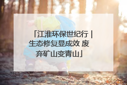 江淮环保世纪行｜生态修复显成效 废弃矿山变青山