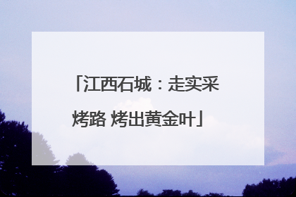 江西石城：走实采烤路 烤出黄金叶
