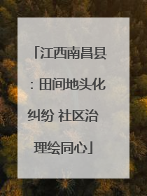 江西南昌县：田间地头化纠纷 社区治理绘同心