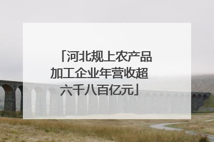 河北规上农产品加工企业年营收超六千八百亿元