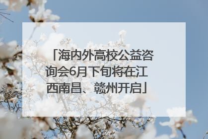 海内外高校公益咨询会6月下旬将在江西南昌、赣州开启