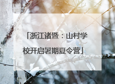 浙江诸暨：山村学校开启暑期夏令营