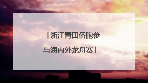 浙江青田侨胞参与海内外龙舟赛