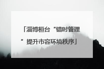 淄博桓台“错时管理”提升市容环境秩序