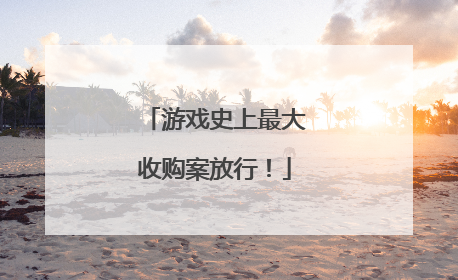游戏史上最大收购案放行！