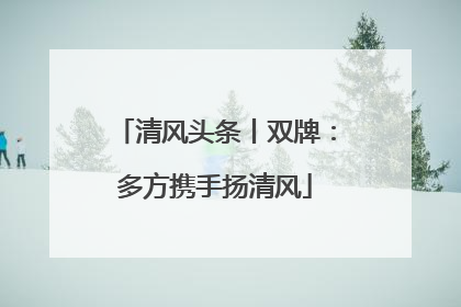 清风头条丨双牌：多方携手扬清风