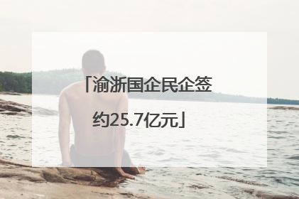 渝浙国企民企签约25.7亿元