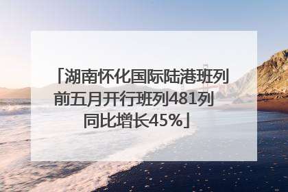 湖南怀化国际陆港班列前五月开行班列481列 同比增长45%