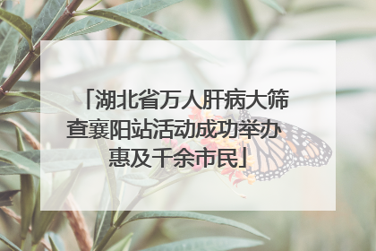 湖北省万人肝病大筛查襄阳站活动成功举办 惠及千余市民