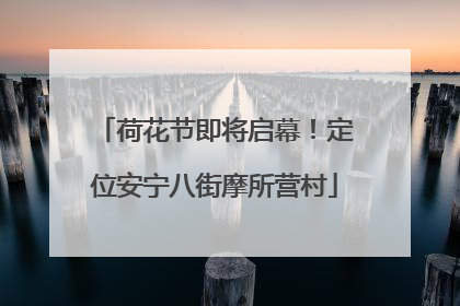 荷花节即将启幕！定位安宁八街摩所营村
