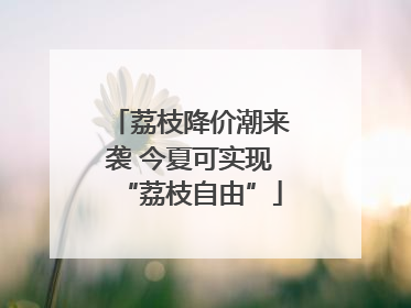 荔枝降价潮来袭 今夏可实现“荔枝自由”