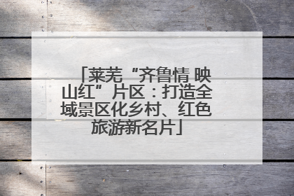 莱芜“齐鲁情 映山红”片区：打造全域景区化乡村、红色旅游新名片