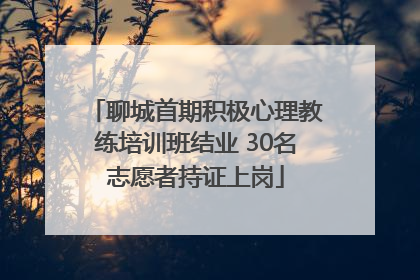 聊城首期积极心理教练培训班结业 30名志愿者持证上岗