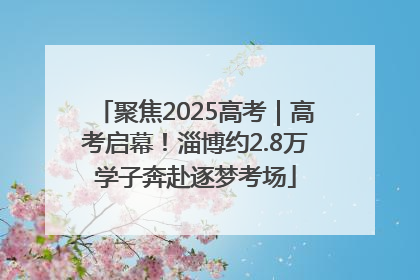 聚焦2025高考｜高考启幕！淄博约2.8万学子奔赴逐梦考场