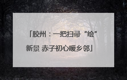胶州：一把扫帚“绘”新景 赤子初心暖乡邻