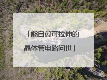 能自愈可拉伸的晶体管电路问世