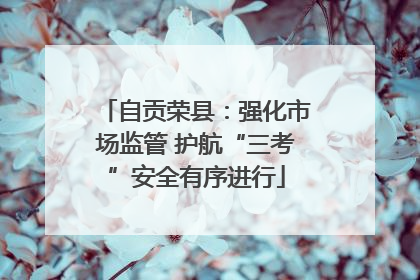 自贡荣县：强化市场监管 护航“三考”安全有序进行