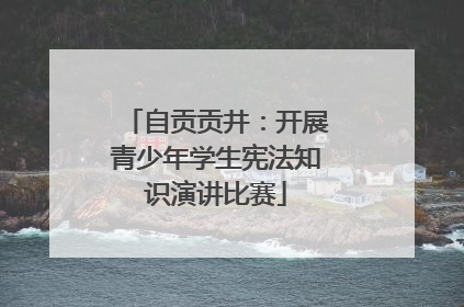 自贡贡井：开展青少年学生宪法知识演讲比赛