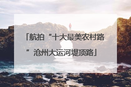航拍“十大最美农村路”沧州大运河堤顶路