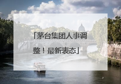 茅台集团人事调整！最新表态