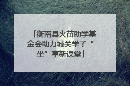 衡南县火苗助学基金会助力城关学子“坐”享新课堂