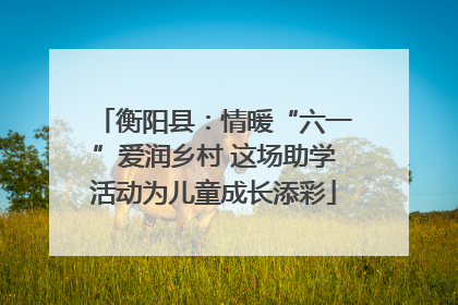 衡阳县：情暖“六一”爱润乡村 这场助学活动为儿童成长添彩