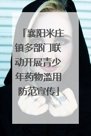 襄阳米庄镇多部门联动开展青少年药物滥用防范宣传