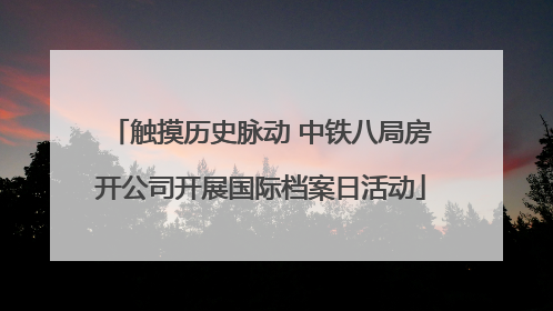 触摸历史脉动 中铁八局房开公司开展国际档案日活动