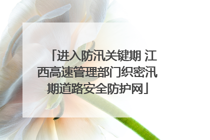 进入防汛关键期 江西高速管理部门织密汛期道路安全防护网