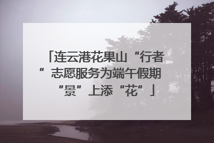 连云港花果山“行者”志愿服务为端午假期“景”上添“花”